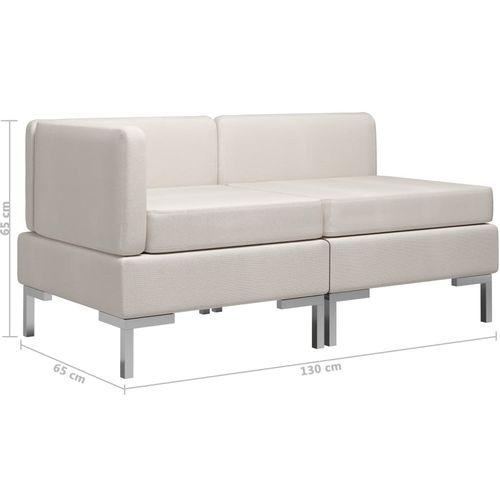 2-dijelni set sofa od tkanine krem slika 12