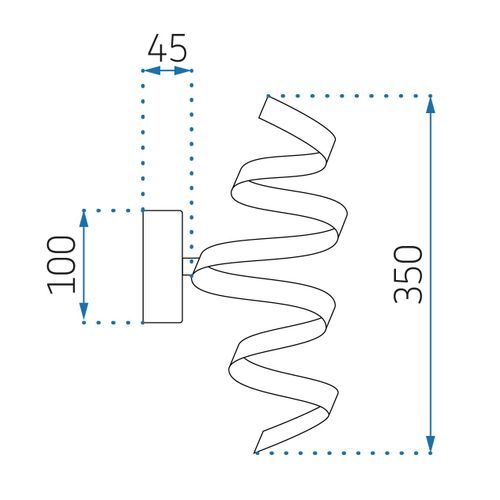 ZIDNA SVJETILJKA LED SPRING APP826-W CRNA MAT slika 7