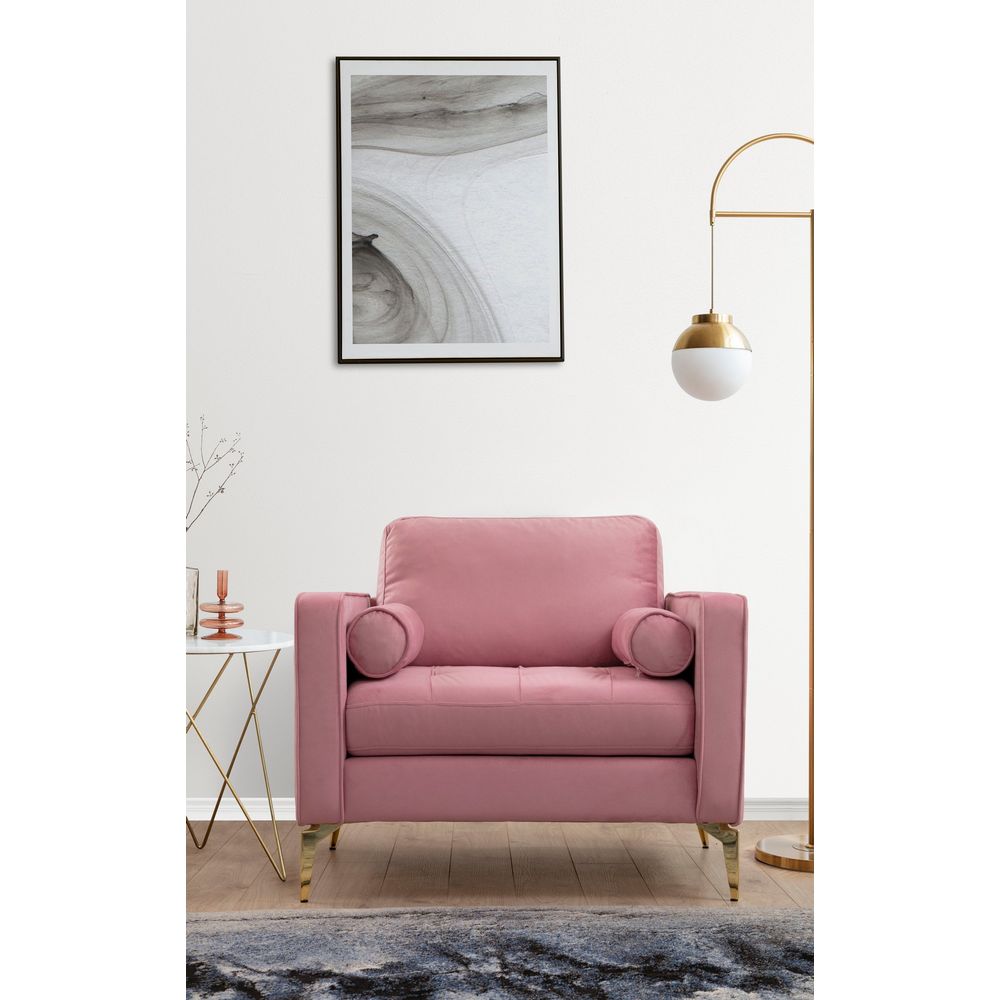 Rome - Ružičasti Wing Chair slika 1