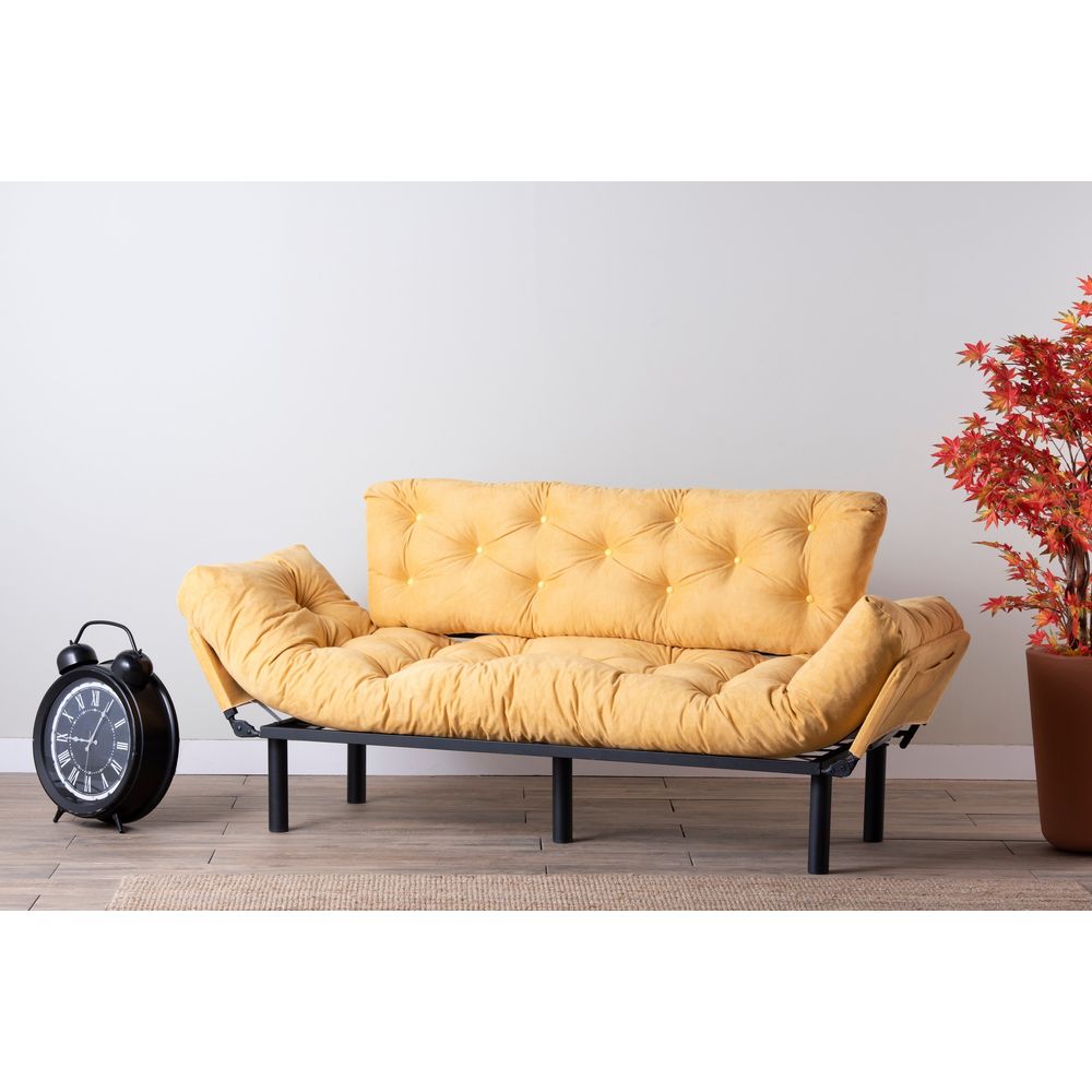 Nitta Triple - Mustard Trojnsjed - Sofa na Razvlačenje slika 1