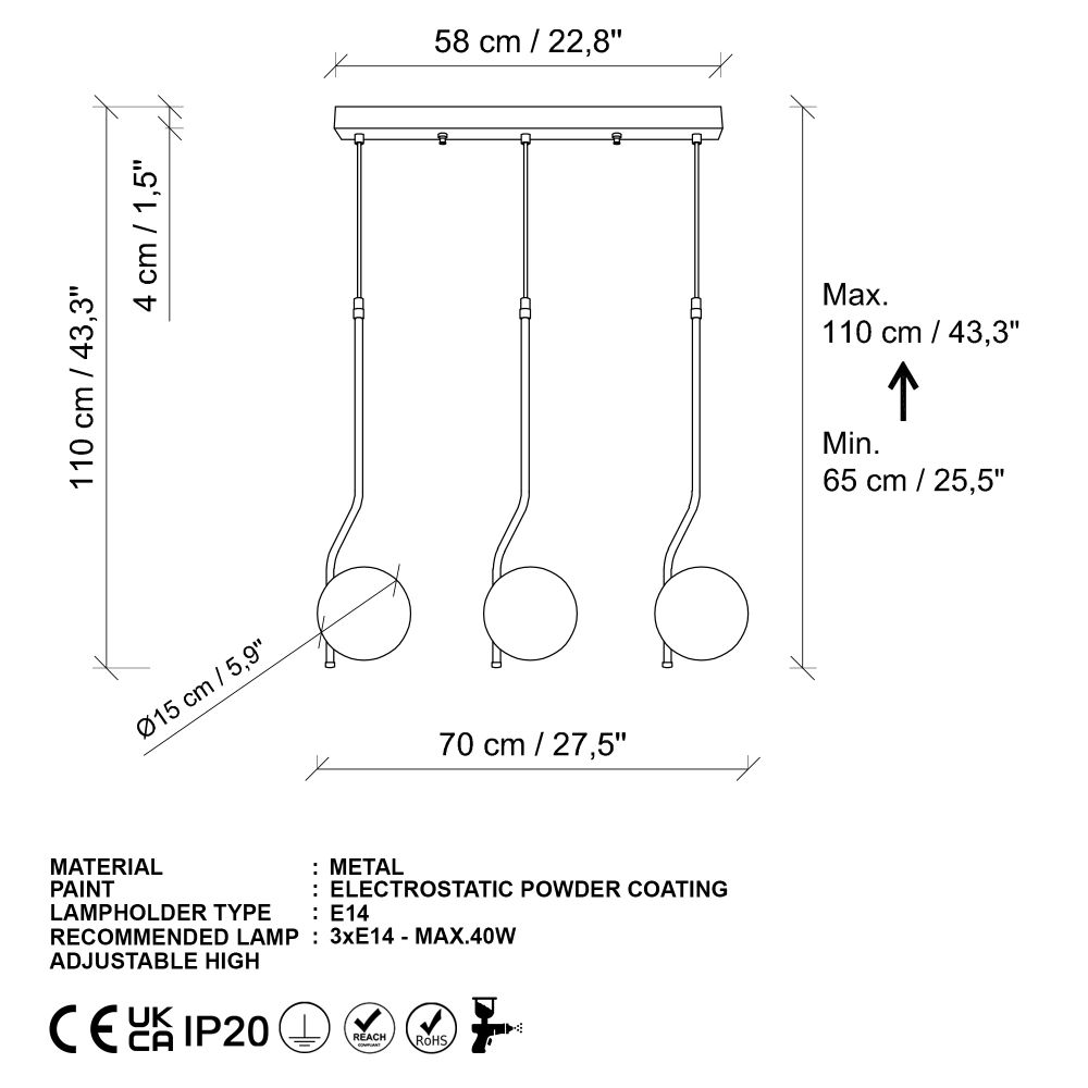 Luster Tulıp – 13824 – boja: crna slika 7