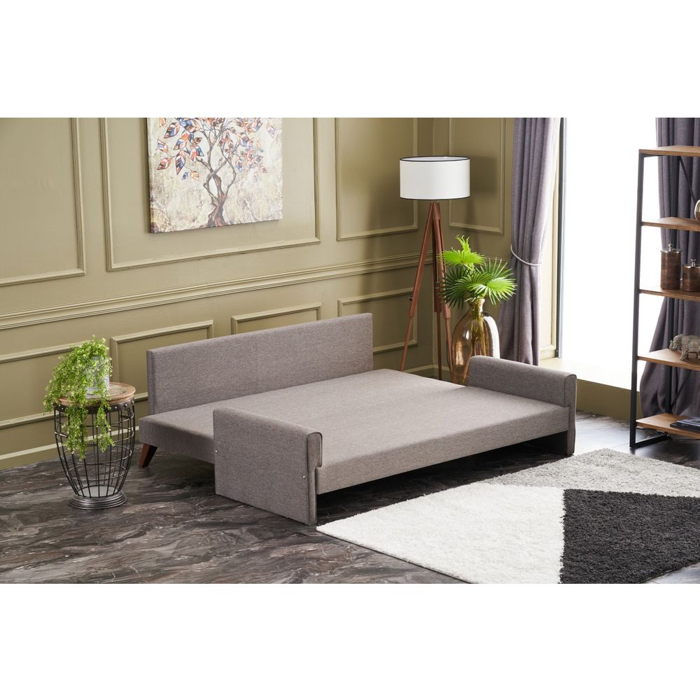 Bella Sofa Bed - Trosjed na razvlačenje, smeđa slika 4