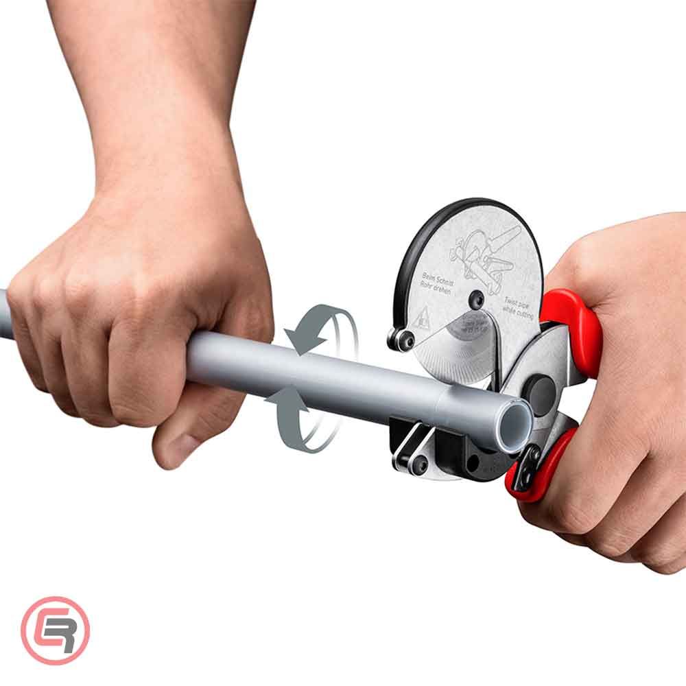 Knipex Kliješta Za Rezanje Kompozitnih i Plastičnih Cijevi do fi 26 mm - 90 25 25 slika 5