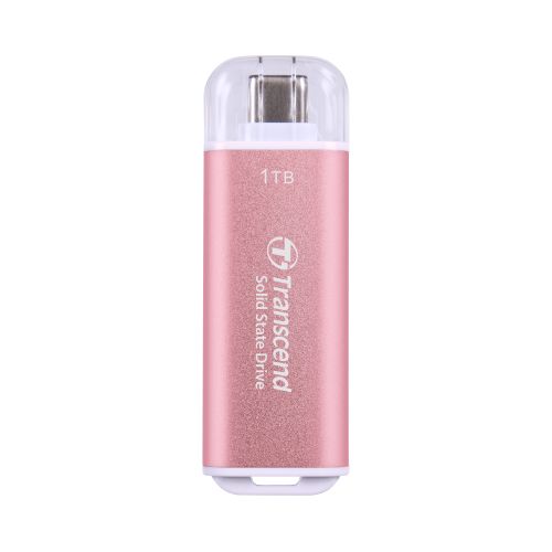 Transcend TS1TESD300P 1TB, Portable SSD, ESD300P, USB 10Gbps, Type C, Pink slika 1