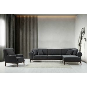London Corner Set - Dark Grey Dark Grey Sofa Set