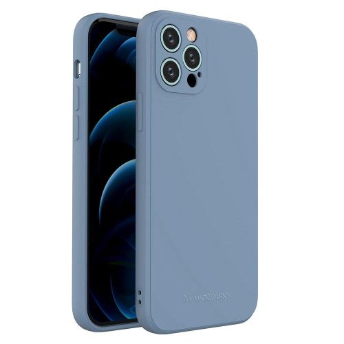 Wozinsky Color Case silikonska fleksibilna izdržljiva futrola iPhone 12 Pro plava slika 1