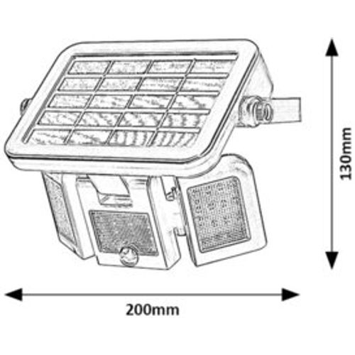 Lihull spoljna senzor solarna zidna lampa slika 7