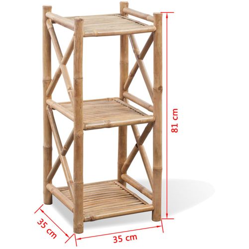 Kvadratne police od bambusa s 3 razine slika 24