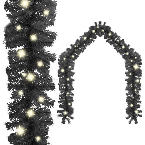 Božićna girlanda s LED svjetlima 20 m crna slika 1