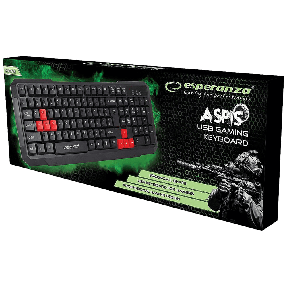Esperanza Tastatura , gaming, USB, Aspis Red - EGK102R slika 2