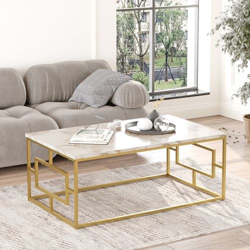 VG12-GE White Marble
Gold Coffee Table slika 1