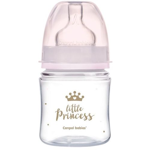 Canpol baby flašica 120ml široki vrat, pp - royal baby - pink slika 1