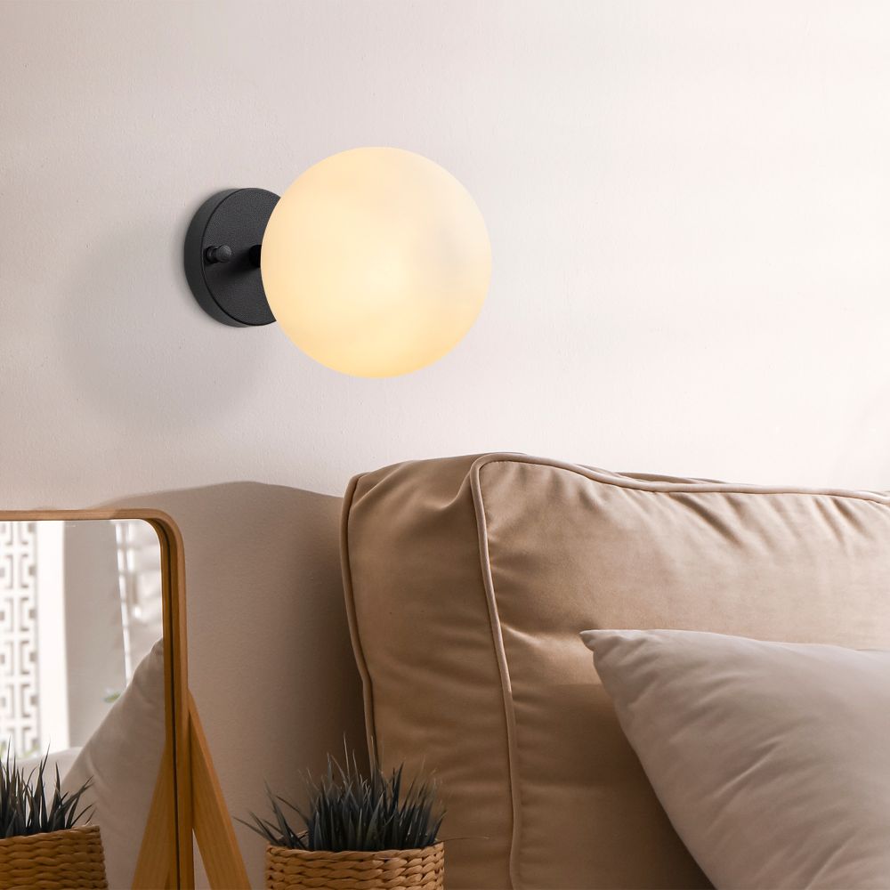 Zidna lampa Atmaca - 10230 u crno-krem boji slika 1