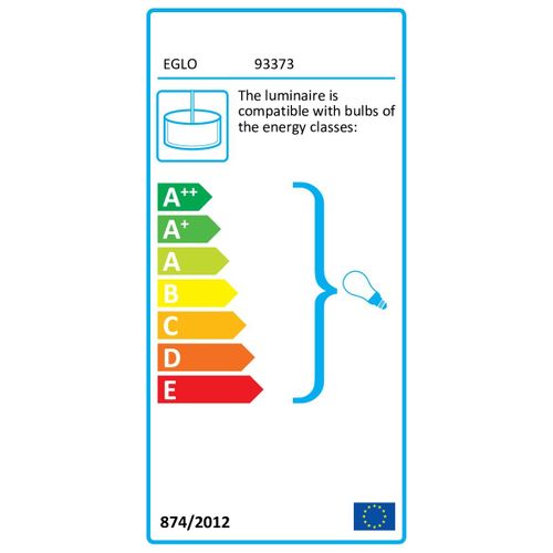 Eglo Campilo visilica/1 e27 1x60w, bijela plastika/bijeli tekstil  slika 3