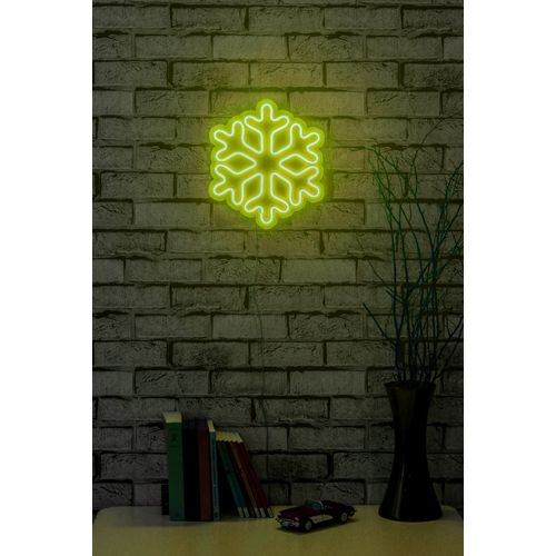 Wallity Ukrasna plastična LED rasvjeta, Snowflake - Yellow slika 2
