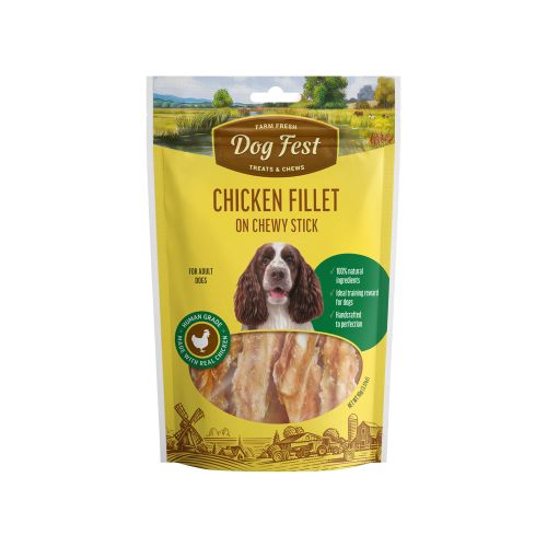 Dog Fest Chicken Fillet Chewy Stick, poslastica za pse, štapići od pilećeg filea, 90 g slika 1