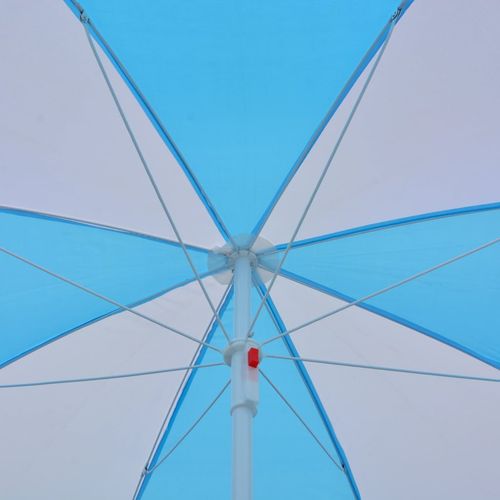 Šator od suncobrana za plažu plavo-bijeli 180 cm od tkanine slika 27
