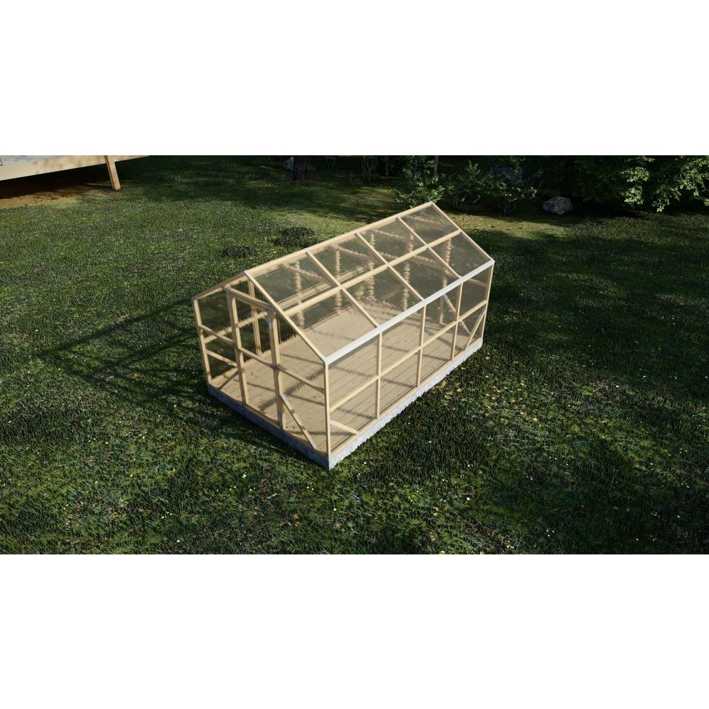 Drveni plastenik CASA L 2.6m x 4m, polykarbonat 4mm slika 6