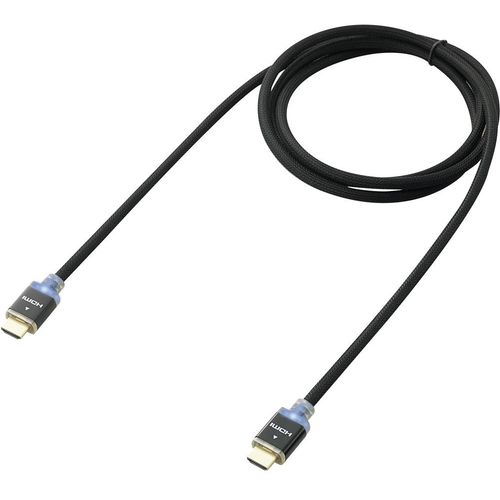 SpeaKa Professional HDMI priključni kabel HDMI A utikač, HDMI A utikač 3.00 m crna SP-7870028 audio povratni kanal (arc), pozlaćeni kontakti, obložen, s LED, Ultra HD (4K) HDMI HDMI kabel slika 1