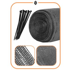 Mreža za sjenjenje, svijetli antracit, 140 g/m², 1,5 × 25 m + 100 vezica