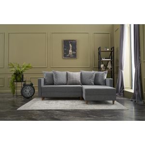 Aydam Right - Grey Grey Corner Sofa-Bed