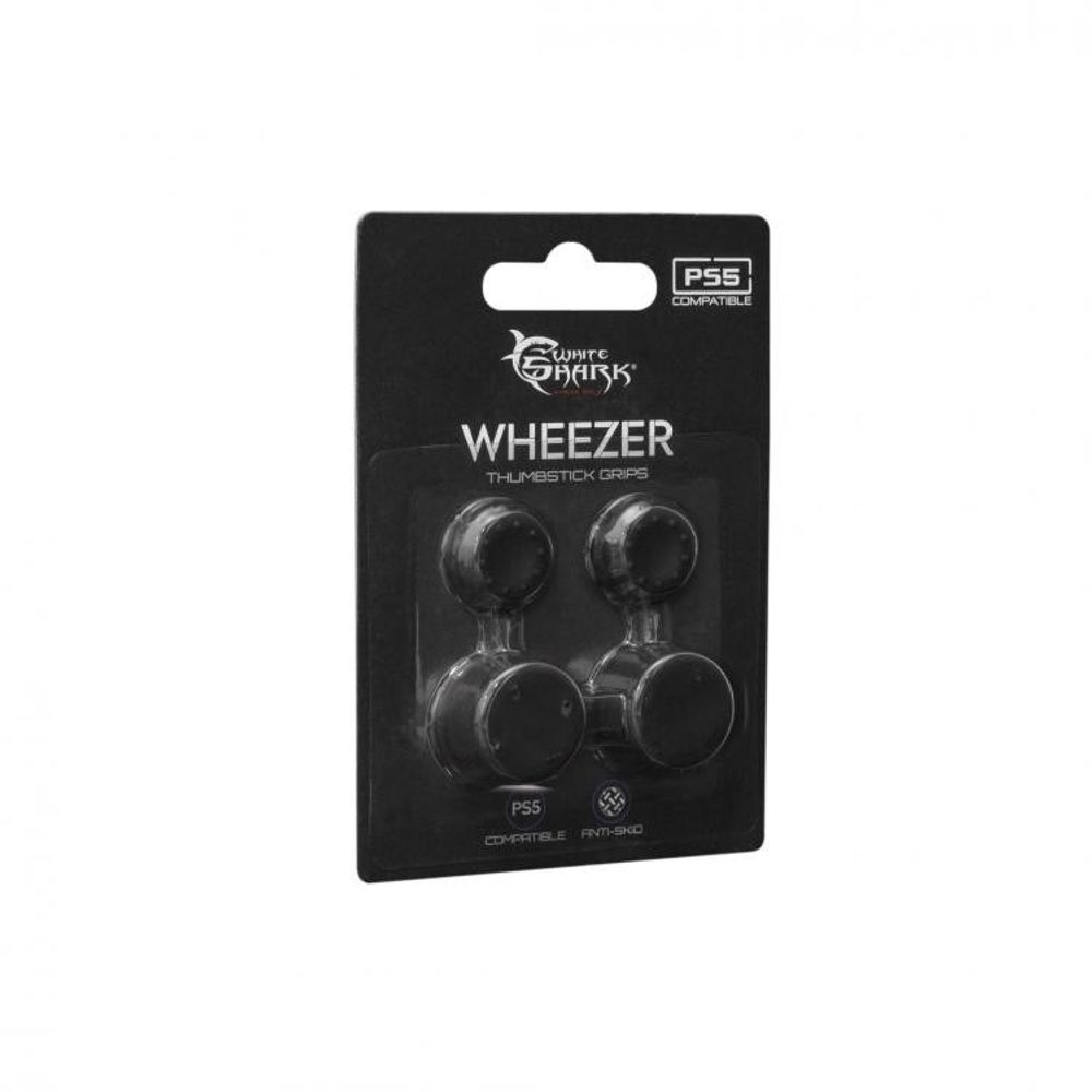 White Shark PS5 SILICONE THUMBSTICK PS5-817 WHEEZER Black slika 1