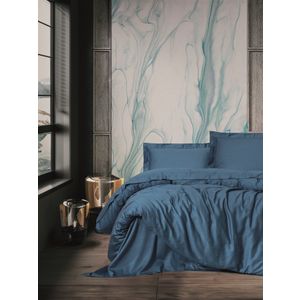Elegantni set navlaka za posteljinu od satena - Plavi