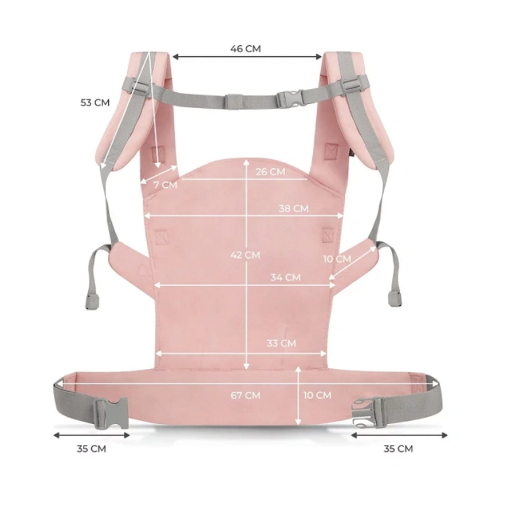 Kinderkraft Ergonomska nosiljka za bebu Nino Confetti, Pink slika 5