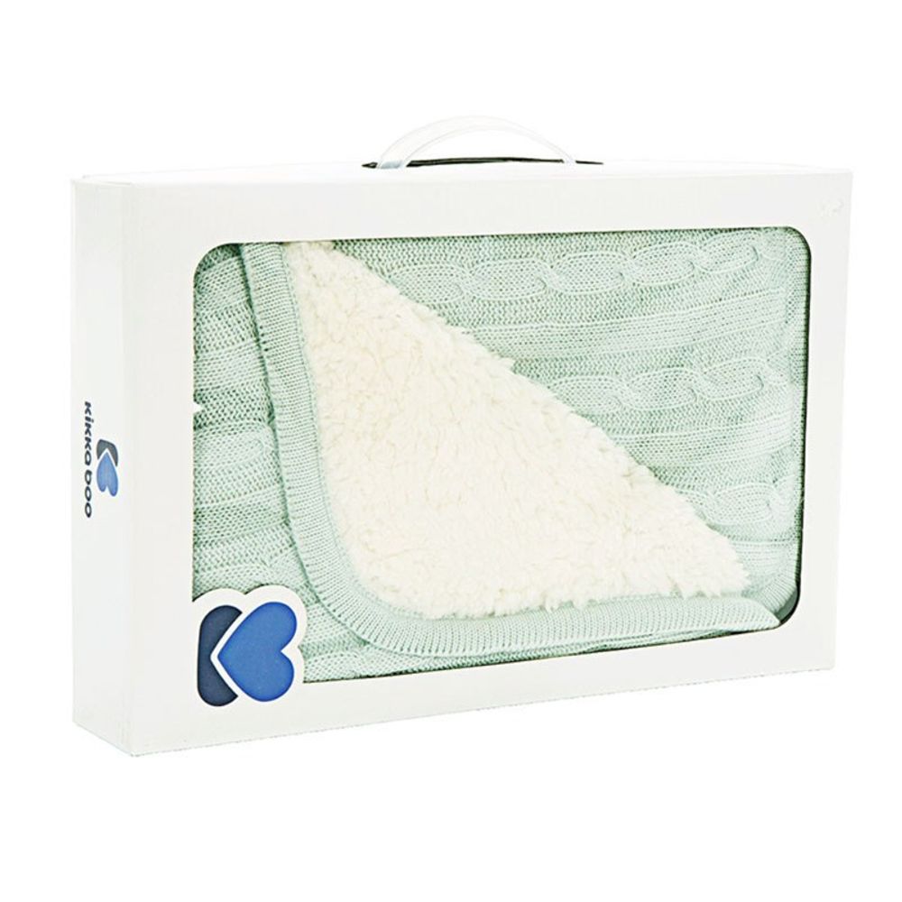 Kikka Boo Pletena dekica Sherpa 75x100cm, Mint slika 2