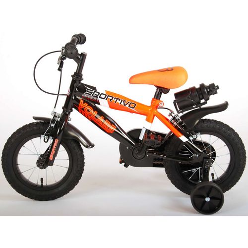 Volare Sportivo dječji bicikl 12" s dvije ručne kočnice crno-narančasti slika 13