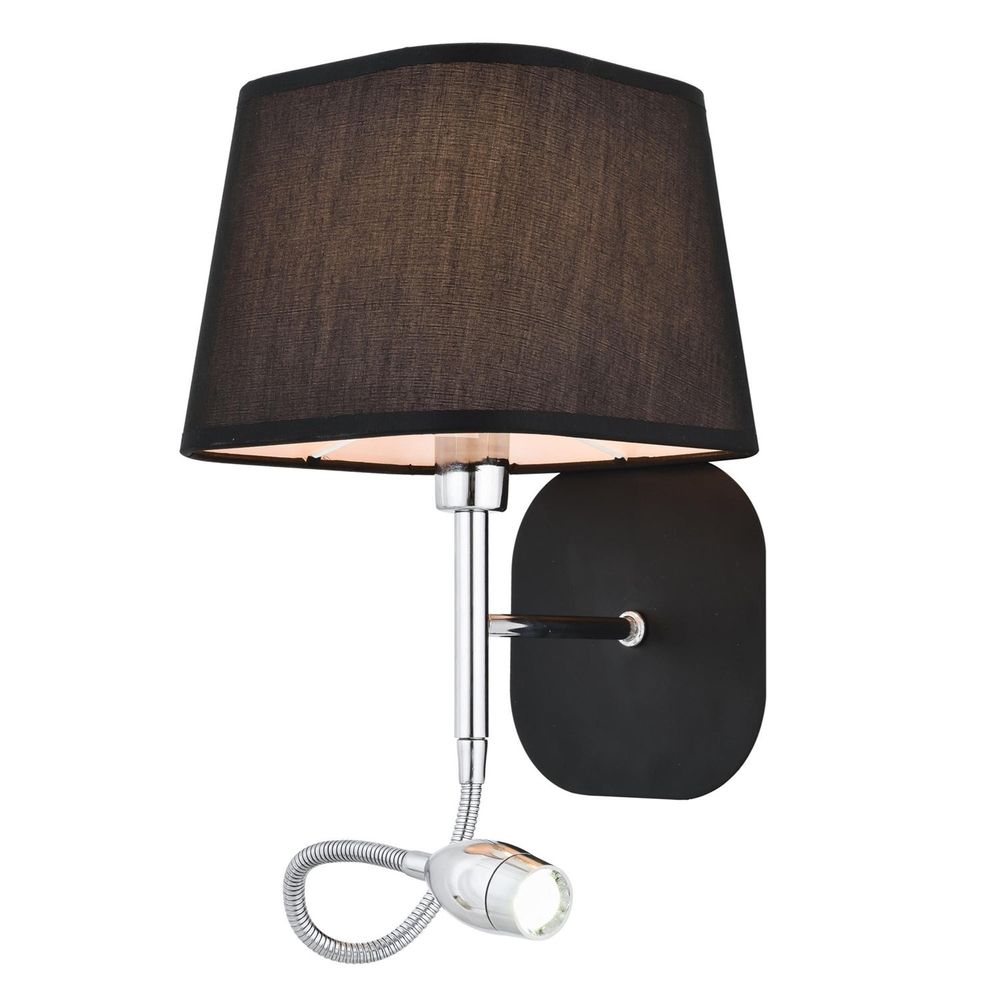 Zidna Lampa HAP-9071-1BS-LED u Crno-Srebrnoj Boji slika 1