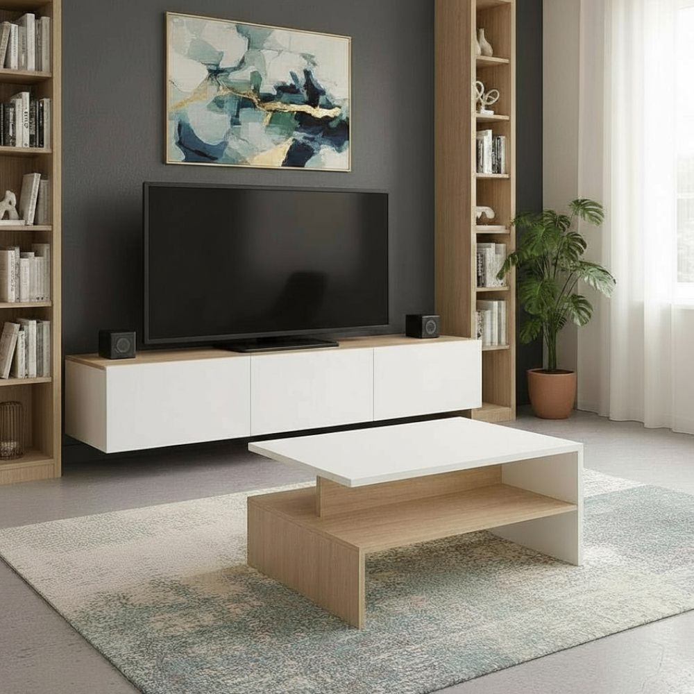 Amelia Set za Dnevnu Sobu - Bijela/Sonoma slika 1