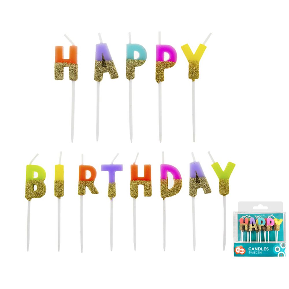 SF-SPHB Svjećice za tortu Happy Birthday slika 1