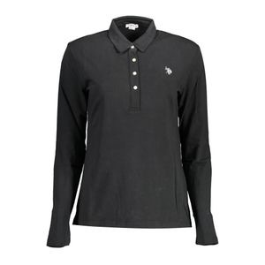 US POLO BLACK WOMEN'S LONG SLEEVED POLO SHIRT