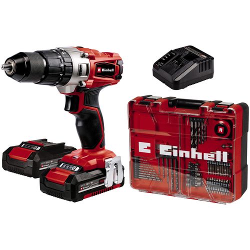 EINHELL Expert aku udarna bušilica u setu Power X-Change TE-CD 18/2 Li-i +64 (2x20 Ah) slika 1