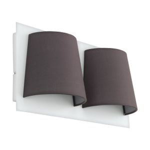 Eglo zidna rasvjeta serravalle led 2x5,4w 3000k 820lm bijelo/sivo v:190mm