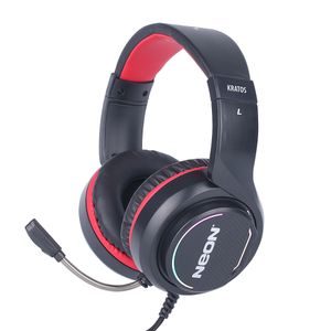 Slušalice + mikrofon NEON KRATOS, crno - crvene, 7,1, LED RGB, USB