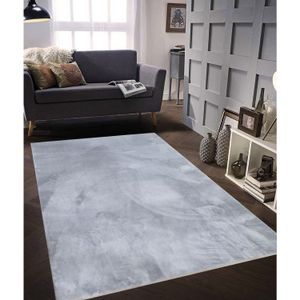 Mekani tanki plišani tepih - svijetlo Sivi (150 x 230 cm)