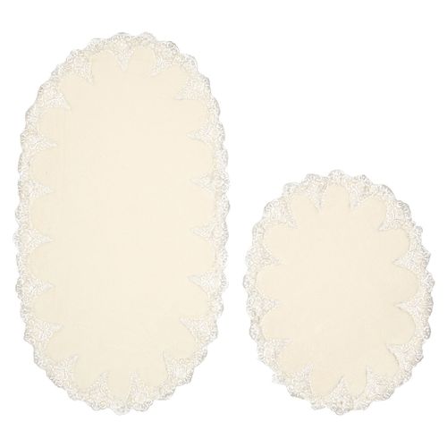 Zara - Cream Cream Bathmat Set (2 Pieces) slika 2