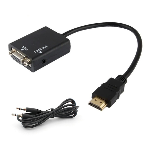 Adapter HDMI na VGA (Audio) crni slika 1