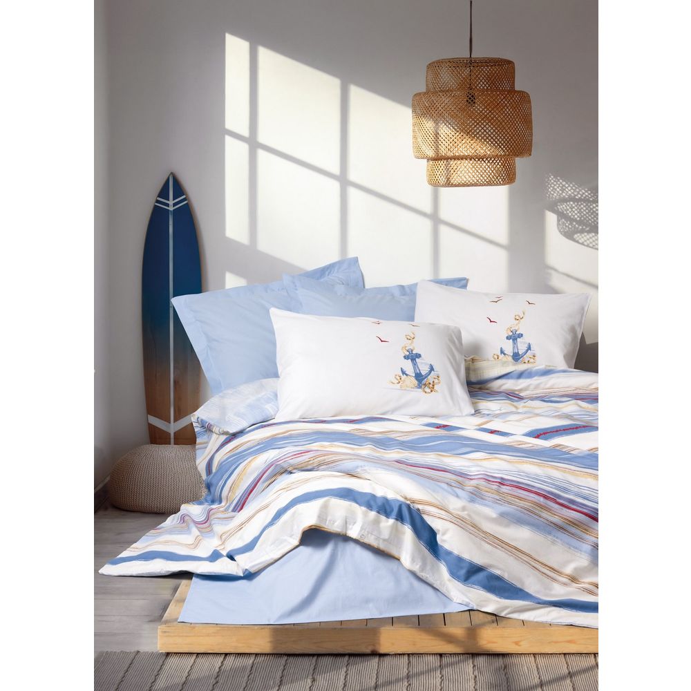 Ranforce double quilt cover set Moreno, colour: blue slika 1