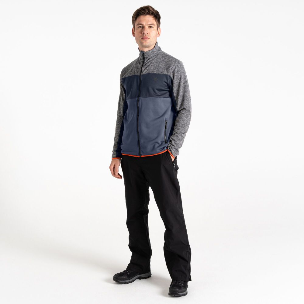 Dare2B Muški duks na kopčanje Venture Fleece, Charcoal Grey/Black Marl slika 6