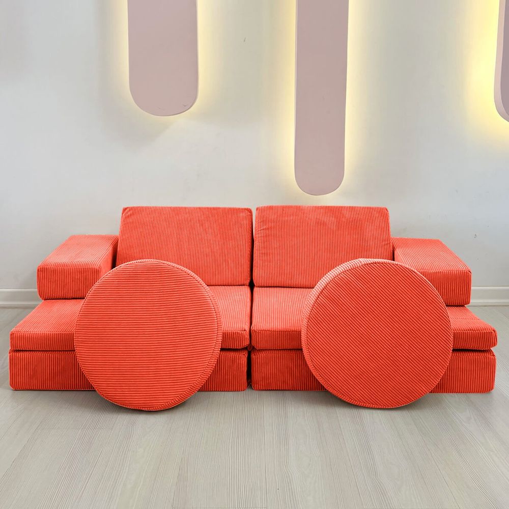 Dvosjed-krevet Puzzle - Orange Orange slika 1