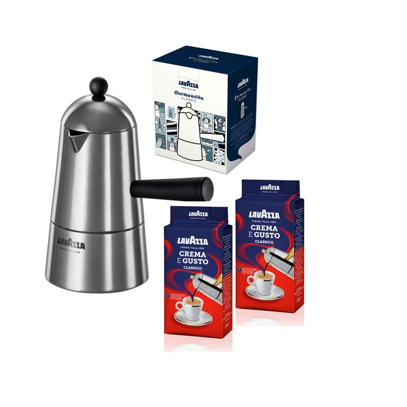 Lavazza Lavazza moka kafetijera Carmencita Classic  + Lavazza Crema e Gusto mljevena  kava 2 x 250 g image