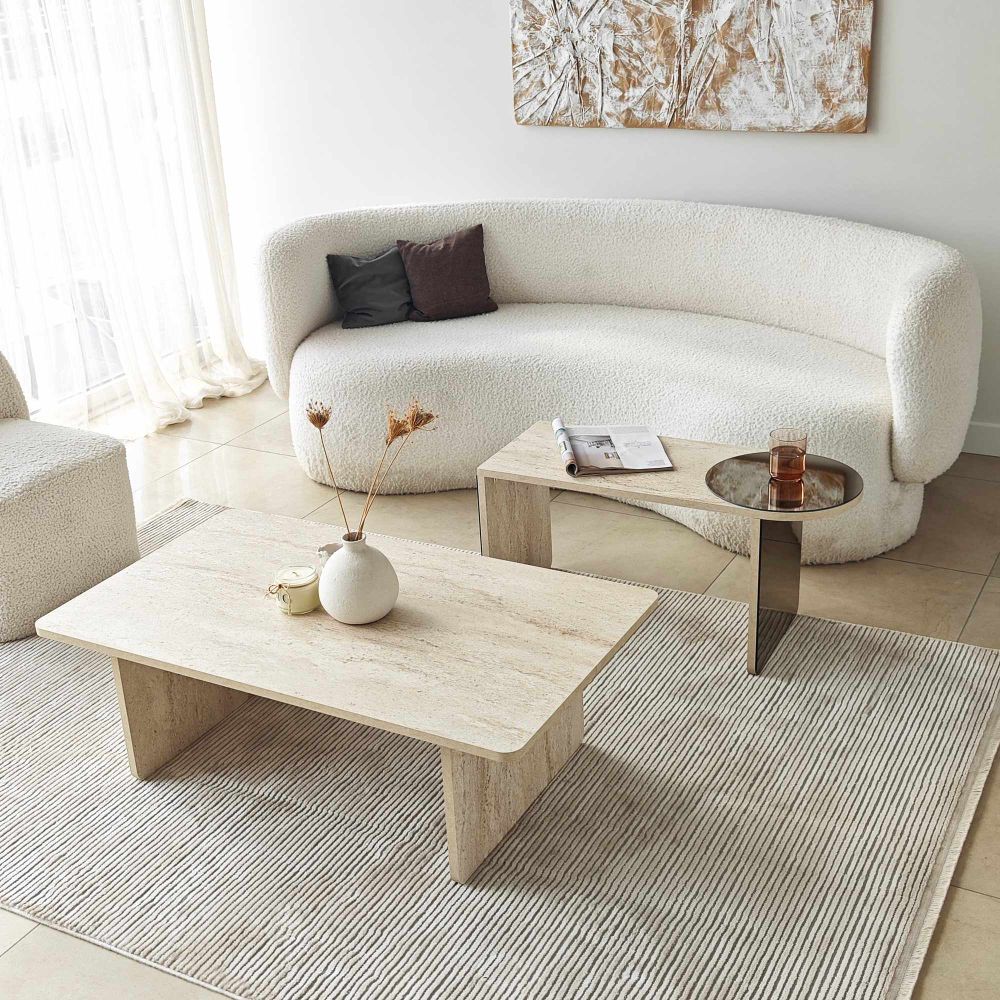 Nesting stol Luna, boje: Travertin, Bronze (2 komada) slika 5