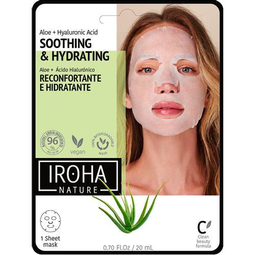 IROHA NATURE Umirujuća maska za lice sa Aloe Verom 20ml slika 1