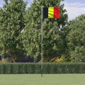 Belgijska zastava i jarbol 6,23 m aluminijski