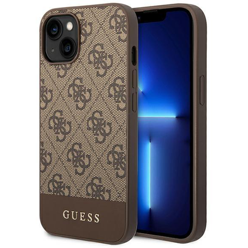 Maska Guess Hc PC/TPU 4G Bottom Stripe za iPhone 14 6.1 braon (GUHCP14SG4GLBR) slika 1