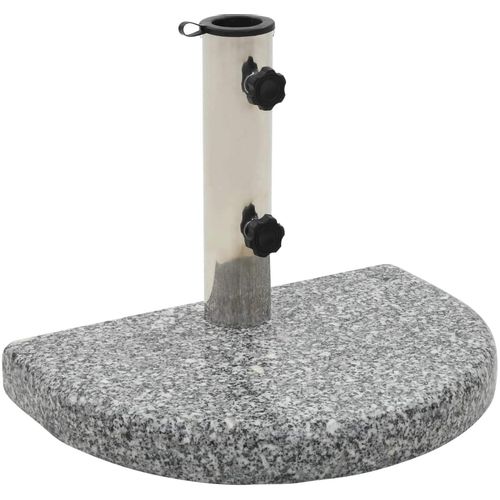 Stalak za suncobran od granita 10 kg zaobljeni sivi slika 1