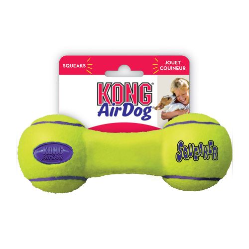 KONG Igračka za psa, AirDog Squeaker Dumbbell Medium zvučna, 6,35x17,78x6,35cm slika 2